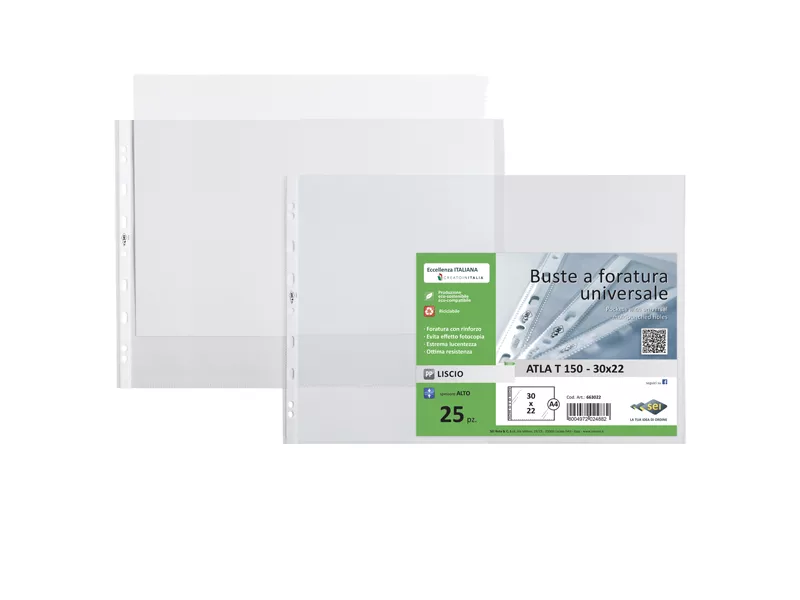 Busta Atla e Atla T Sei Rota Album - 30x22 cm - Liscia Alto Spessore - 663022 (Trasparente Conf. 25)