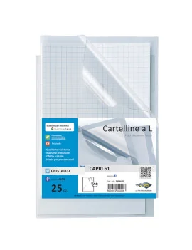 Cartellina a L Capri 61 Sei Rota - A4 - PVC - 26006102 (Trasparente Conf. 25)