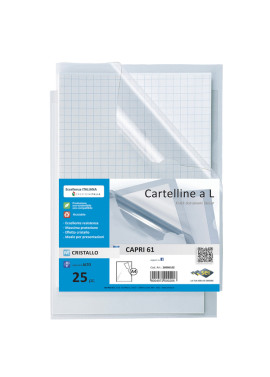 Cartellina a L Capri 61 Sei Rota - A4 - PVC - 26006102 (Trasparente Conf. 25)