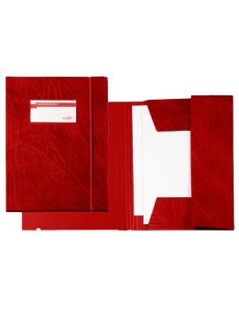 Cartellina 3 Lembi con Elastico 3L F Sei Rota - 25x35 cm - 67300112 (Rosso)