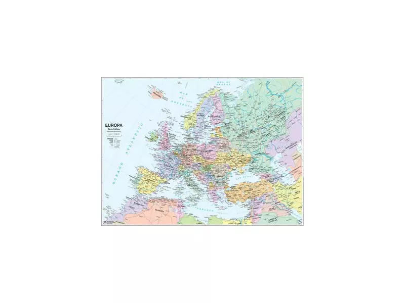 Carta Geografica Murale Belletti - 132x99 cm - MS03PL (Europa Fisica e Politica) Carta Geografica Murale Belletti - 132x99 cm - MS03PL (Europa Fisica e Politica)
