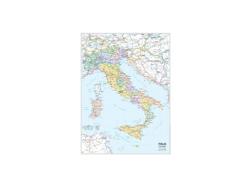 Carta Geografica Murale Belletti - 97x134 cm - MS01PL (Italia Fisica e Politica) Carta Geografica Murale Belletti - 97x134 cm - MS01PL (Italia Fisica e Politica)