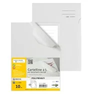 Cartellina a L in PPL Poli Privacy Sei Rota - 23,2x32,2 cm - 662400 (Bianco Opaco Conf. 10)