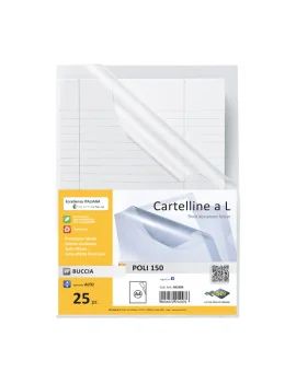 Cartellina a L Poli 150 Sei Rota - A4 - Alto Spessore - 662300 (Trasparente Conf. 25)