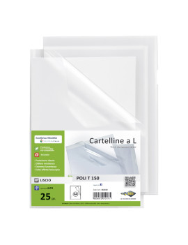 Cartellina a L Poli T 150 Sei Rota - A4 - Alto Spessore - 662318 (Trasparente Conf. 25)