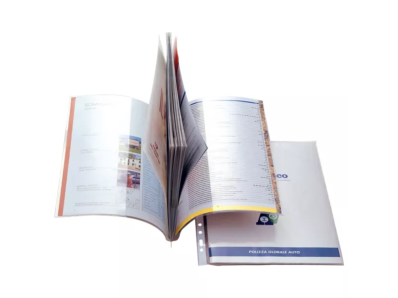 Cartellina con Tasche Ercole Cat Sei Rota - 21x29,7 cm - 502233 (Trasparente Conf. 10)