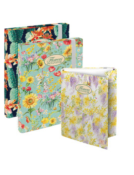 Scatola Portaprogetti Nature Flowers Pigna - Dorso 3 - 26x34 cm - 0089256D3 (Assortiti Conf. 6)