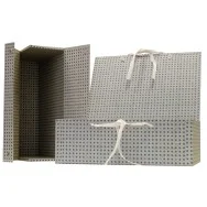 Scatola Universale Fettuccia Brefiocart - Dorso 12 - 25x35 cm - 0203707 (Fantasia Paglia di Vienna Grigio)
