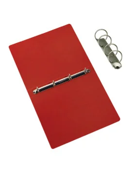 Raccoglitore Cartiere del Garda - A4 Maxi - 4 Anelli Tondi 25 mm - Dorso 3 cm - CG0392PBXXXAC02 (Rosso Conf. 5)