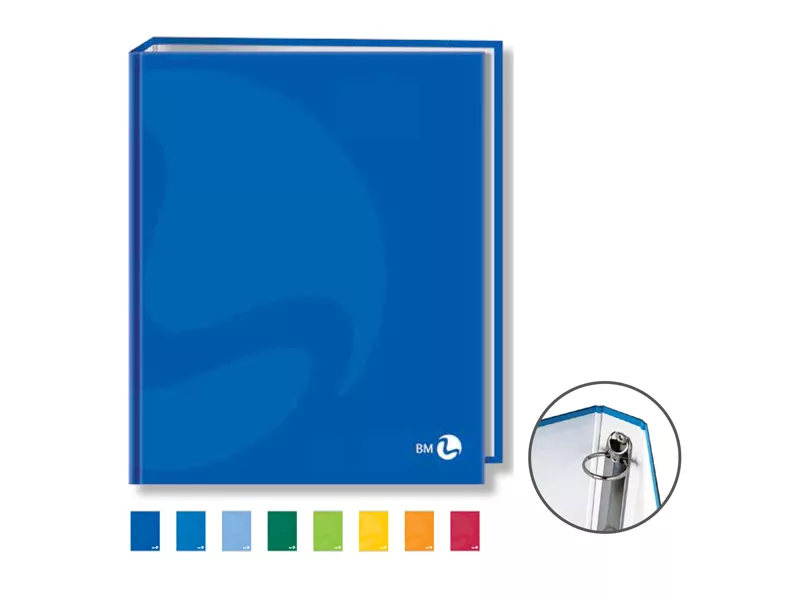 Raccoglitore Colors BM - A4 - 4 Anelli Tondi 30 mm - Dorso 4 cm - 0107349 (Blu Conf. 5)
