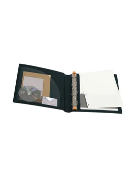 Raccoglitore Exabinder Exactive Green Filing Exacompta - 29x32 cm - 4 Anelli a D 30 mm - 51234E (Nero)