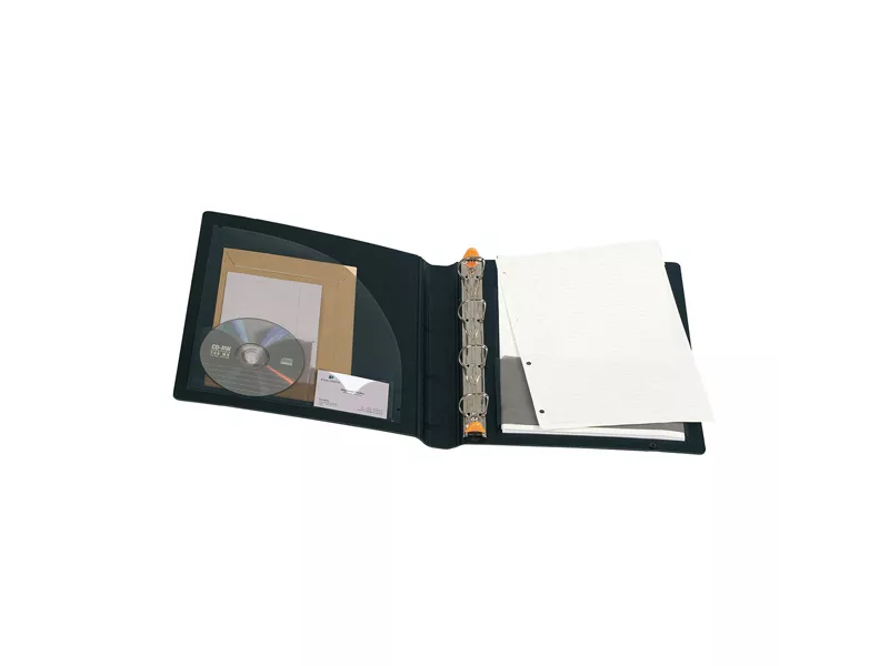 Raccoglitore Exabinder Exactive Green Filing Exacompta - 29x32 cm - 4 Anelli a D 30 mm - 51234E (Nero)