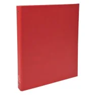 Raccoglitore Foderato in PPL Exacompta - 26x32 cm - 4 Anelli Tondi 30 mm - 51375E (Rosso Conf. 20)