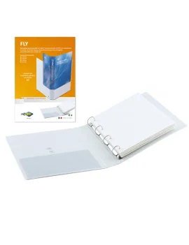 Raccoglitore Personalizzabile Fly Sei Rota - A4 - 4 Anelli a D 40 mm - 36407501 (Bianco)