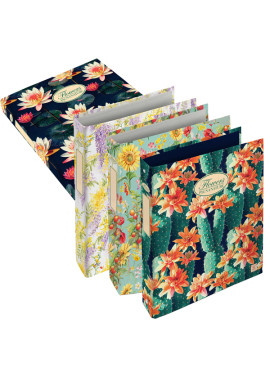 Raccoglitore Nature Flowers Pigna - 27x32 cm - 4 Anelli Tondi 30 mm - 005479630 (Assortiti Conf. 5)