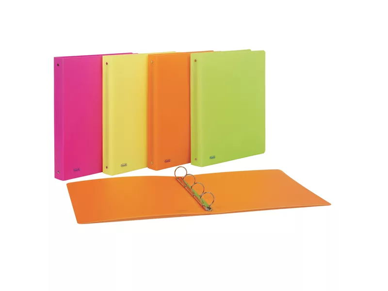 Raccoglitore Neon Favorit - A4 - 4 Anelli Tondi 15 mm - Dorso 3 cm - 400090369 (Assortiti Fluorescenti Conf. 10)