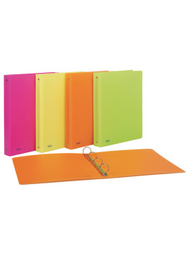 Raccoglitore Neon Favorit - A4 - 4 Anelli Tondi 15 mm - Dorso 3 cm - 400090369 (Assortiti Fluorescenti Conf. 10)
