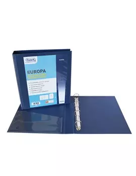 Raccoglitore Personalizzabile Europa Favorit - A4 - 4 Anelli a D 50 mm - 100460470 (Blu)