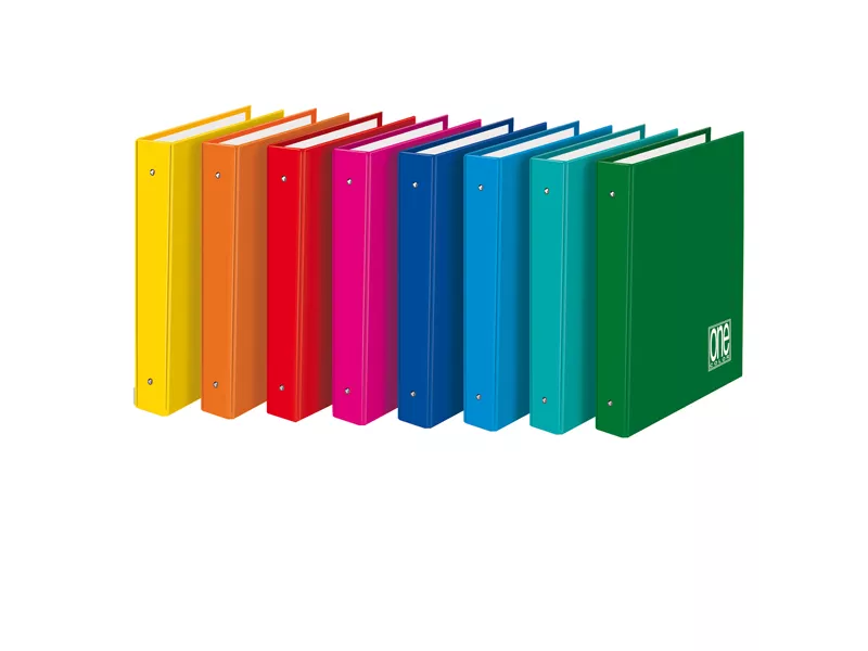 Raccoglitore One Color Blasetti - 26x32 cm - 4 Anelli Tondi 30 mm - Dorso 4 - 2400 (Assortiti Conf. 6)