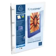 Raccoglitore Personalizzabile Kreacover Exacompta - A4 Maxi - 4 Anelli Tondi 15 mm - 51968E (Trasparente Conf. 12)