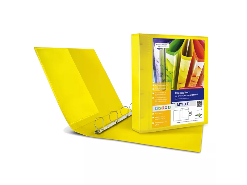Raccoglitore Personalizzabile Myto TI Sei Rota - A4 - 4 Anelli a D 17 mm - 36911746 (Giallo)