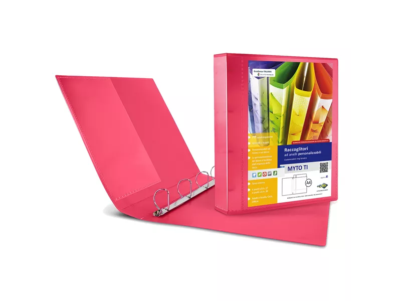 Raccoglitore Personalizzabile Myto TI Sei Rota - A4 - 4 Anelli a D 17 mm - 36911742 (Rosso)