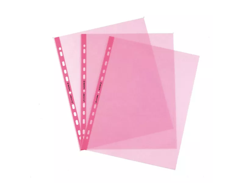 Busta a Perforazione Universale Favorit Art - 22x30 cm - Liscia Alto Spessore - 22x30 cm - 100206799 (Rosa Conf. 25)