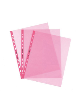 Busta a Perforazione Universale Favorit Art - 22x30 cm - Liscia Alto Spessore - 22x30 cm - 100206799 (Rosa Conf. 25)