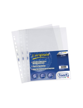 Busta a Perforazione Universale L’Originale Favorit - 22x30 cm - Liscia Alto Spessore - 22x30 cm - 100460118 (Trasp. Conf. 25)