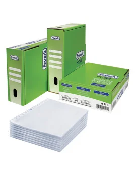 Busta a Perforazione Universale Linear Favorit - 22x30 cm - Liscia Medio Spessore - 400052719 (Trasparente Conf. 500)