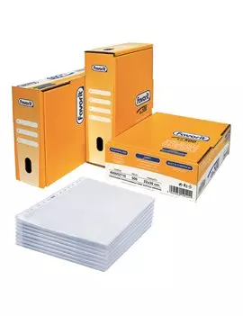 Busta a Perforazione Universale Linear Favorit - 22x30 cm - Goffrata Medio Spessore - 400052718 (Trasparente Conf. 500)