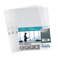 Busta a Perforazione Universale L’Originale Favorit - 30x42 cm - Liscia Alto Spessore - 100460119 (Trasparente Conf. 10)