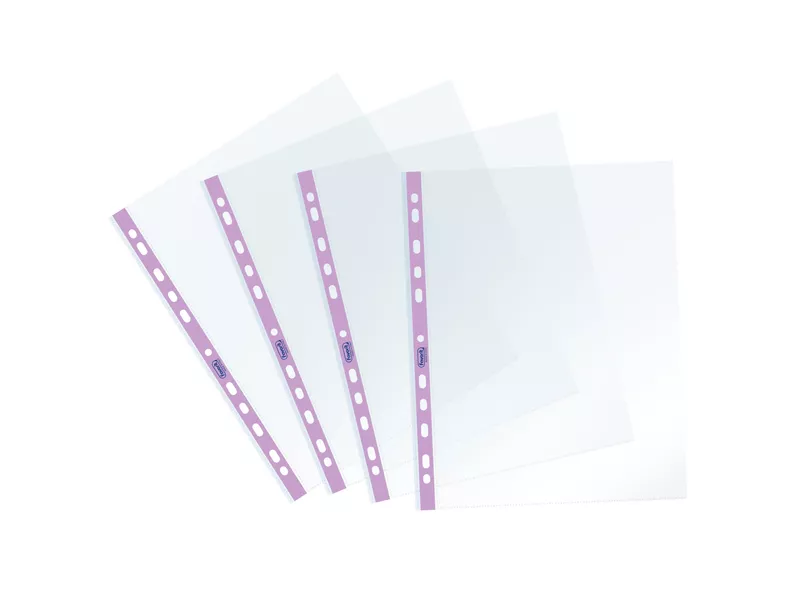 Busta a Perforazione Universale Pastel Favorit - 22x30 cm - Liscia - 400136869 (Trasparente Banda Lilla Conf. 25) Busta a Perforazione Universale Pastel Favorit - 22x30 cm - Liscia - 400136869 (Trasparente Banda Lilla Conf. 25)