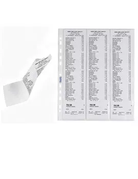Busta a Perforazione Universale Porta Scontrini Favorit - 22x30 cm - 6 Posti - 100460079 (Trasparente Conf. 10)