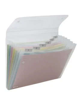 Archiviatore a Soffietto Ice Rexel - 6 Tasche - 2102033 (Bianco)
