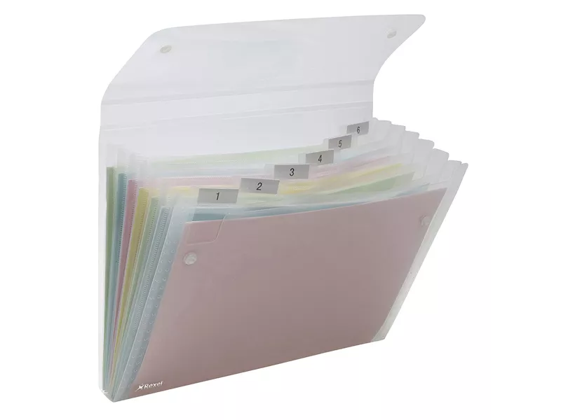Archiviatore a Soffietto Ice Rexel - 6 Tasche - 2102033 (Bianco) Archiviatore a Soffietto Ice Rexel - 6 Tasche - 2102033 (Bianco)