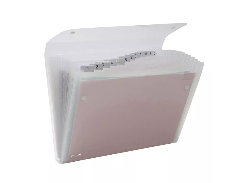 Archiviatore a Soffietto Ice Rexel - 13 Tasche - 2102035 (Bianco)
