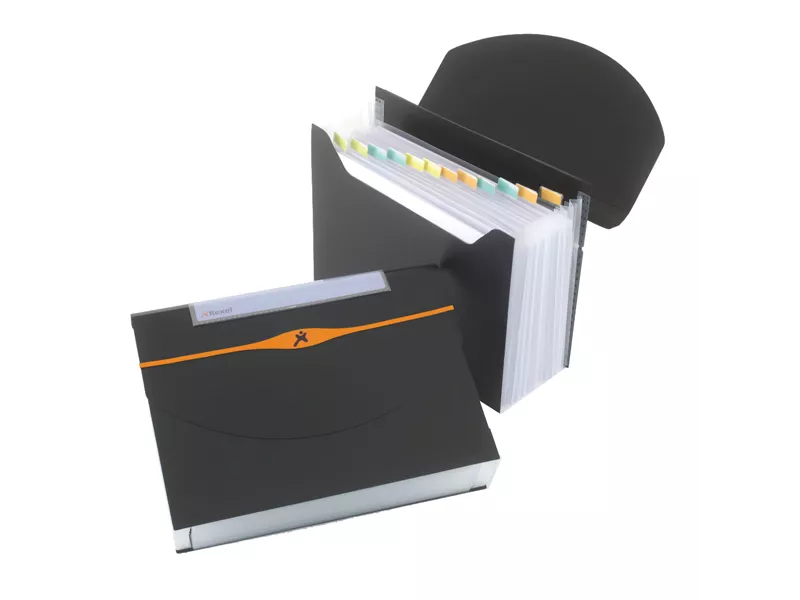 Archiviatore a Soffietto Optima Rexel - 13 Tasche - 2102483 (Nero)