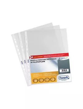 Busta a Perforazione Universale Air-Special Favorit - 22x30 cm - Superior Goffrata - 100460122 (Trasparente Conf. 50)