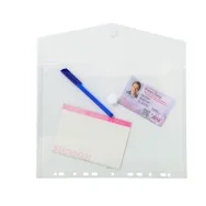 Busta a Perforazione Universale con Bottone in Velcro Exacompta - PPL - 24x32 cm - 57381E (Trasparente Conf. 5)