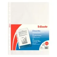 Busta a Perforazione Universale Copy Safe Esselte - Goffrata Medio Spessore - 22x30 cm - 395097100 (Trasparente Conf. 50)