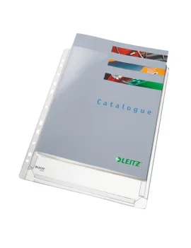 Busta P.U. Alta Capacità a Soffietto Leitz - 22x30 cm - Liscia Lucida - 47561003 (Trasparente Conf. 10)