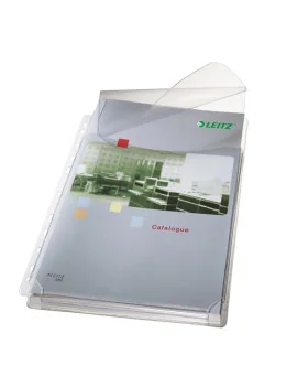 Busta P.U. con Lembo Superiore Esselte - 22x30 cm - Goffrata - 47573003 (Trasparente Conf. 5)