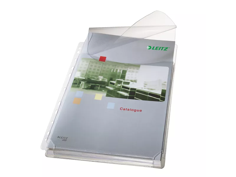 Busta P.U. con Lembo Superiore Esselte - 22x30 cm - Goffrata - 47573003 (Trasparente Conf. 5)