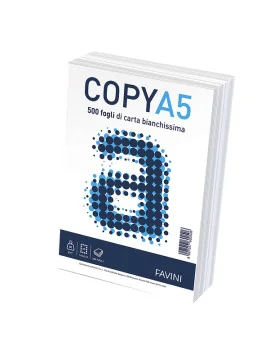 Carta Rismaluce Favini - A5 - 80 g - A620505 (Bianco Conf. 12 Risme)
