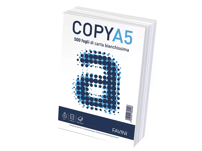 Carta Rismaluce Favini - A5 - 80 g - A620505 (Bianco Conf. 12 Risme)