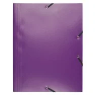 Cartella 3 Lembi con Elastico in PPL Eco Exacompta - 24x32 cm - 55918E (Viola Opaco Conf. 30)