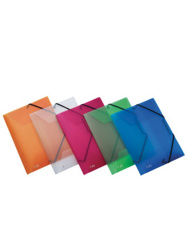 Cartella 3 Lembi con Elastico in PPL Lumina Favorit - 22x30 cm - 400066830 (Assortiti Conf. 20)