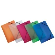 Cartella 3 Lembi con Elastico in PPL Lumina Favorit - 24x32 cm - 400066839 (Assortiti Conf. 20)