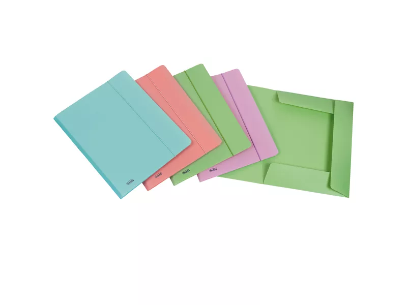 Cartella 3 Lembi con Elastico in PPL Pastel Favorit - 24x33 cm - 400115580 (Assortiti Conf. 20)